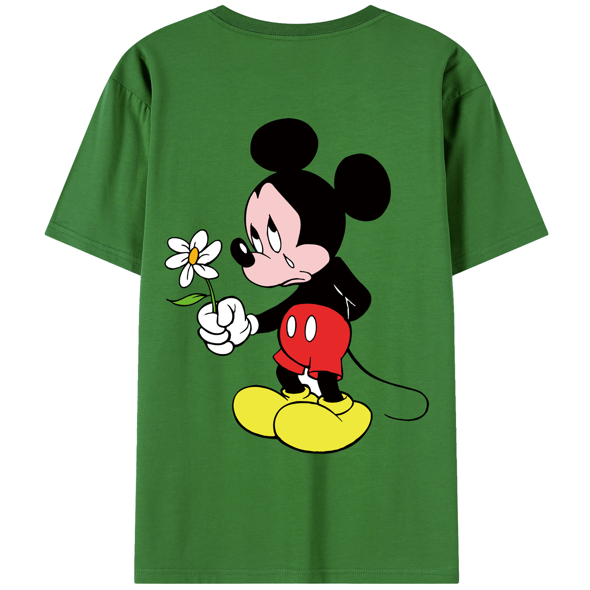 （画像用） ミッキーマウス Mickey Mouse レディース半袖Tシャツ(バックプリント)